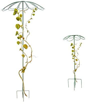 LYXWGRZD Wrought Iron Garden Obelisk Trellis,Climbing Plants Flower Support 2 Pcs Distressed Craftsmanship,for Indoor/Outdoor Planter Pots And Flower Beds Decorative (Color : Vintage green)