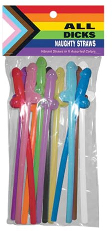 Kheper Games All Dicks Naughty Straws Colorful