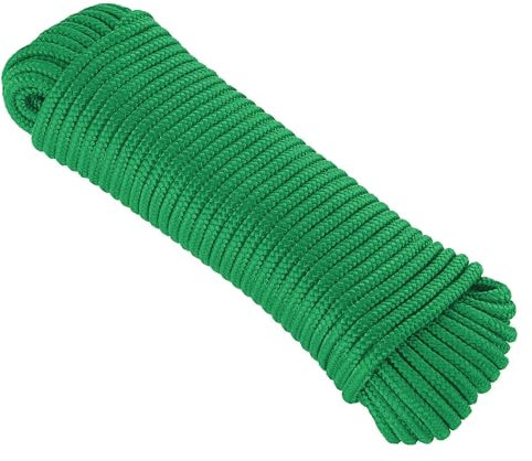 KuTi Kai Cuerda de nailon de 20 m, cuerda potente, línea de nailon sólido, cuerda larga gruesa multiusos duradera para bodas, pesca y bricolaje, etc. (12 mm, verde)