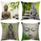 OCEUMACO Leinen Kissenbezug 50x50 Zen Orientalisch Buddha Kissenhülle 4er Set Quadratisch Sofakissen Dekokissen Bezug für Couch Sofa Yoga Kissen Kissenbezüge Outdoor Deko Zierkissen Couchkissen