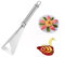RZXBB Obst Schnitzmesser,Dreieckiges Obstschnitzmesser,Kugelausstecher,Kiwi Löffel,Edelstahl Melonenausstecher,Gemüse Schnitzen Werkzeug,Tranchiermesser für Home Restaurant Küche Party