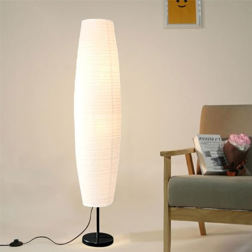 Reispapier-Stehlampe, japanischer Stil, minimalistische dekorative Bodenleuchte, faltbare Papier-Bodenbeleuchtung, Atmosphärenlampe, Schlafzimmer, Nachttisch-Stehlampenschirm