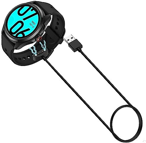 Compatible for Ticwatch Pro 5 Android Smartwatch Charger, Blueshaweu Magnetic USB Replacement Charging Compatible with Ticwatch Pro 5 / Ticwatch Pro 3/3 LTE/TIcwatch E3 Smartwatch (Black)