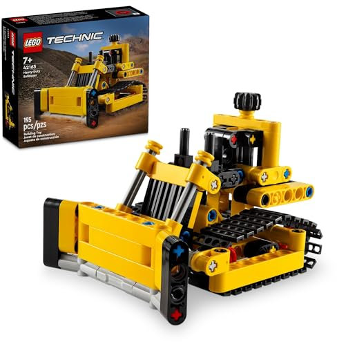 LEGO Technic Heavy-Duty Bulldozer Building Set, Kids’ Construction Toy, Vehicle Gift for Boys and Girls Ages 7 and Up, 42163