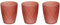 Tognana Jenny Mat Lot de 3 verres 320cc Verre Rouge