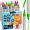 Artistro 36 Feutres Acryliques, Art Set Stylo Feutre Acrylique Double Pointe, Marqueurs Acryliques pour Tissu, Toile, Pierre, Verre, Bois, Papier, DIY, Marqueurs de Peinture, Multicolore