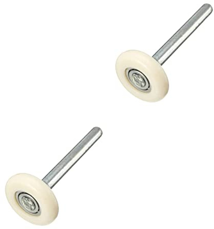 jojofuny 2pcs Garage Door Runner Wheels Nylon Wheel Bearings Rollers Stem Quiet Nylon Rollers for Replacement