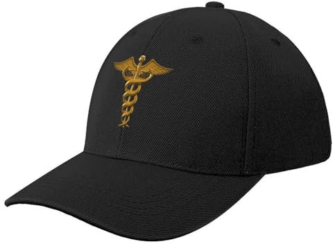 Unisex-Hut Mode Hip Hop Baseball Cap Caduceus Medic Symbol Design Baseball Cap Schaum Party Hut in Hut Mütze für Frauen Männer Outdoor-Geschenke