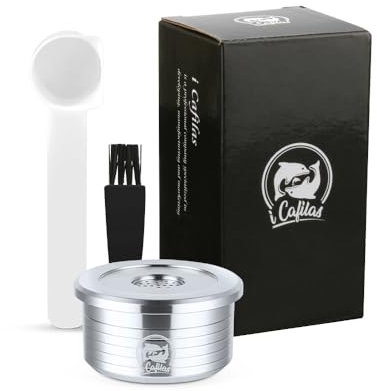 JOYSOG Stainless Steel Refillable Coffee Capsules Kit for Delata Q NDIQ7323/ MILKQOOL/for Lavazza EP MINI/AAA 3A-C225 Machines Accessories