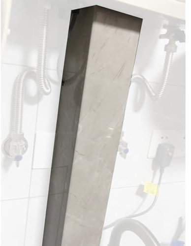 Line Cover Kit Enclosure, Weatherproofing Pipe Coverings/ Wall Tube Trunking Covers For Exposed AC Hose Hvac Mini Split Bathroom Ducting Pipework, Sturdy Pipe Boxing Covers Easy To Cut ( Size : L W D