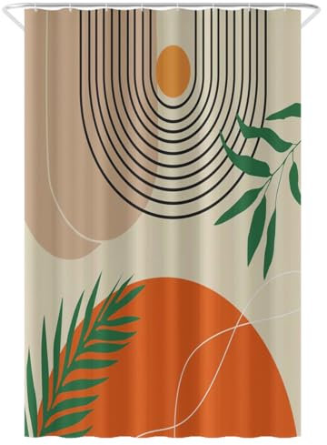 Loti Living Anti-Schimmel Duschvorhang 120x200 cm Textured Art - Wasserfestes Polyester - Inkl. Ringe - Shower Curtains - Duschvorhang Anti Schimmel - Duschvorhang Badewanne - Duschvorhänge