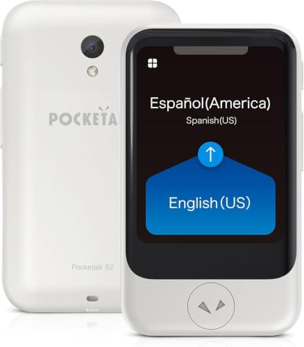 POCKETALK S2 Business eSIM 5 Jahre Weiß - Sprach- und Kameraübersetzer - Funktioniert in über 170 Ländern, unterstützt 92+ Sprachen