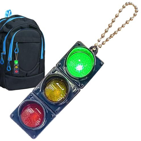 Zasdvn Ampel-Schlüsselanhänger, Ampel-Signal-Schlüsselanhänger,Fußgänger-Licht-Rucksack-Anhänger-Auto-Schlüsselanhänger | Kreativer Auto-Schlüsselanhänger für Erwachsene, Kinder, Studenten, Frauen,