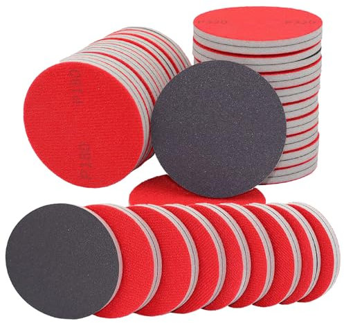 24STK Schleifschwamm 180-3000 Körnung rund Schleifblock Flexibles Nass-Trocken-Schleifpapier Weichschaum Sand Block Nass Trocken Schleifpapier für Holz Trockenbau Metall Farbe Autokarosseriereparatur