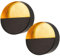 2er-Set Kerzenständer Hängend Kerzenhalter Wand Deko Schwarz Gold Metall Wanddeko für Wanddeko,Wand Metall Teelichthalter Kreative Deko, Haus Wohnzimmer Esszimmer Korridor