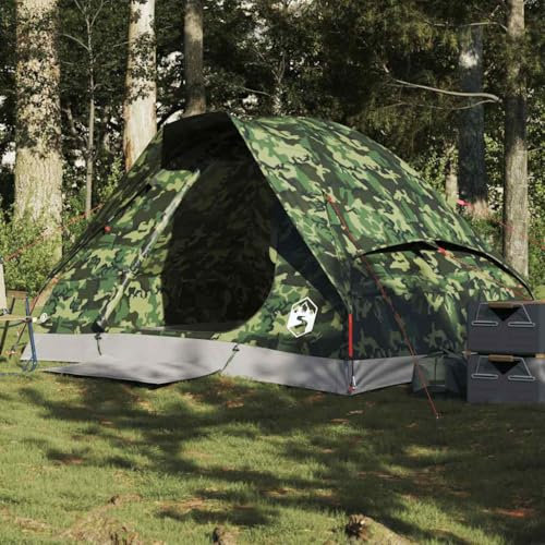 Gecheer Tienda de campaña iglú para 2 Personas Impermeable Camuflaje,Cenador Pabellón de Jardín para Camping, Fiestas, Exterior C1-3