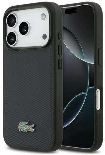 CG MOBILE Lacoste Petit Pique Lack Logo kompatibel mit MagSafe Hülle für iPhone 17 Pro (Marine)