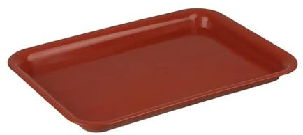 XILEUDUOD Soucoupes pour Plantes 1 Soucoupe rectangulaire Robuste en Plastique for Pot de Fleurs d'intérieur ou d'extérieur, avec bac de récupération des Gouttes(Red-25cmX18cm)