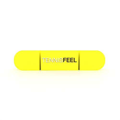 Tennis Feel Clipme | Premium Vibrationsdämpfer | Optimaler Halt | Maximale Lebensdauer | Für Tennisschläger | 7 Farben | 1-Pack | Gelb