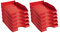 Exacompta 123107D - Ecotray lote de 10 bandejas correo Office, color rojo
