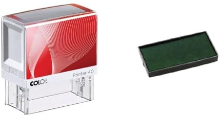 Personalisierbarer Stempel, 5 Zeilen, COLOP Printer 40, 59 x 23 mm, Grün