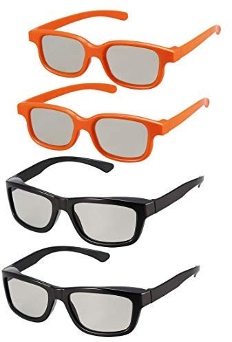 N/A 3D-Brillen-Set für Movies/Kino, kompatibel mit Reald Cinema 2 × Erwachsene Sized and 2 × Children Sized