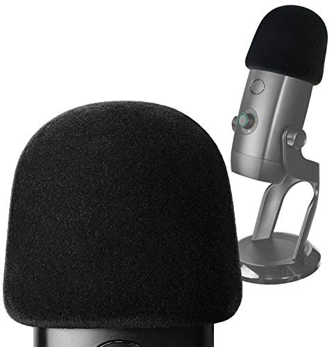 Beflockte Schaumstoff-Windschutzscheibe für Blue Yeti X - Mikrofonabdeckung Pop-Filter mit Beflockungsfläche für Blue Yeti X Kondensatormikrofone von YOUSHARES