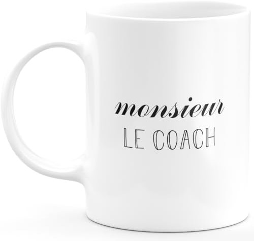 quotedazur - Mug Monsieur Le Coach Idéal - Blanc/Céramique