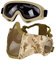Yzpacc Taktische Airsoft Maskenbrille Set, Verstellbare Halbgesichtsmaske mit Ohrenschutz, Anti-UV, Airsoft Gläser, Augenschutz für Airsoft/BB/CS-Spiele/Jagd/Paintball/Shooting(DD)