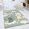 Paco Home Spielmatte Kinderteppich Teppich Kinderzimmer rutschfest Modern Stern Wolke Mond Grau Weiß, Grösse:80 cm Rund