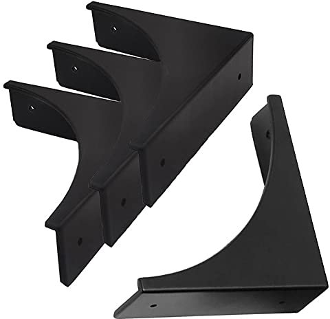 BrandName Mizhang Corner Protector Edge 4 Pcs Retro Metal Decorative Box Corner Protector Safety Bumpers for Cabinet Chest Desks Jewelry Box Drawer Tables Furniture Hardware Accessories(Black)(1)