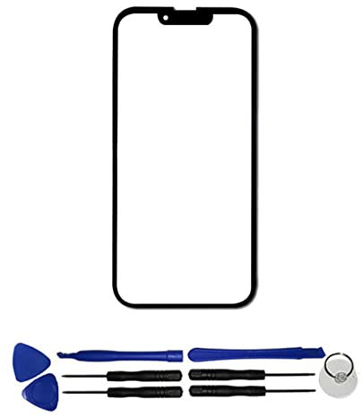 Ecran pour 6.1 iPhone 13 +OCA Vitre Extérieur (sans LCD et Le connecteur Tactile) Remplacement Noir