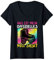 Damen 90er Jahre Outfit Damen Herren 90iger Rollschuhe T-Shirt mit V-Ausschnitt