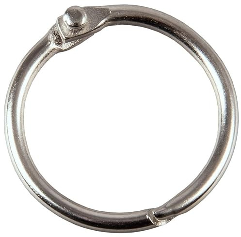 Metall-Klappringe mit aufklappbarem Schnellverschluss, Durchmesser 25 mm, Verpackungseinheit: 1 P/10