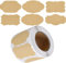 Cozlly 500 Stück Kraft Etiketten Aufkleber, 5CM Selbstklebende Etiketten zum Beschriften, Marmelade Etiketten Aufkleber, Geschenkaufkleber, Klebeetiketten für Gläs Flasche Handwerk Geschenkverpackung