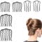 Niaciswe Metall Haarkämme 6 Stück - Vintage Haar-Gabel-Clip Meatball Hair Styling Tool Steckkamm Seitenkämme U-förmig Zähne Pins Stick