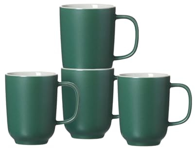 Ritzenhoff & Breker Kaffeebecher-Set Jasper, 4-teilig, je 320 ml, Grün, Steinzeug