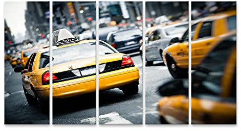 islandburner Prime Bild auf Leinwand Gelbes Taxi New York City Usa Yellow Cab Bilder Wandbilder Poster