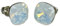 Silber Swarovsk. Kristall Square verziert mit Ohrstecker Ohrringe Crystal 925 Sterling Silber White opal