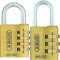 ABUS Zahlenschloss 165/40 & 165/30 - Messing Vorhängeschloss mit individuell einstellbarem Zahlencode - Kofferschloss / Spindschloss - ABUS-Sicherheitslevel 4 & 3 - Brass
