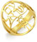 Amaxer Am Israel Chai Ring für Frauen Davidstern Jüdisches Judaica Hebräisch Kabbalah Segensring Religiöser Fingerring (Gold, Diameter 18mm)