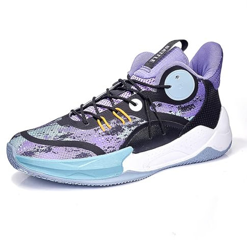 Geymxzik Basketballschuhe Herren Turnschuhe Outdoor Mode Sportschuhe Leichte Sneaker Trainingsschuhe L095 lila EU 43