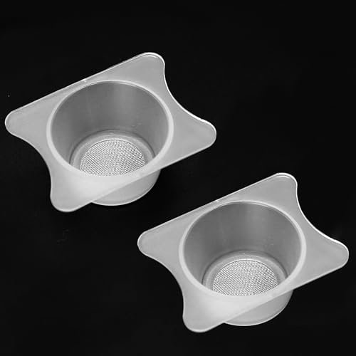 2PCS Airbrush Filter Cup, These PP Strainer Filters Accessories Great for Paint, Crafts, Size 1.30 x 0.98, Hole Diameter 0.83 (White)