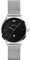 OLEVS Uhren Damen Minimalismus Schwarz Ultradünne Watches for Women Klassisches Stylish Silber Mesh Edelstahlband Quarz Damen Armbanduhr Wasserdicht mit Datumsanzeige Women's Watches