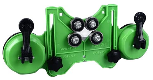 Hole Saw Guide Adjustable Portable with 2 Suction Cups for Ceramic Glass Porcelain Marble Drill Hole Saw Guide Device for Tiles (Locator with 4 drills)