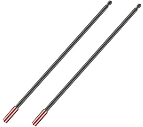 Raheem 2PCS Drill Bit Extension Holder 300mm 12inch Long Magnetic Screwdriver Bit Holder for Impact Driver 1/4 Hex Shank Bit Holders for Screws Nuts Drill