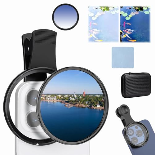 Tragbares Polarisationskameraobjektiv für Smartphones (Passend für Alle Modelle), Cpl Filter Handy, 52mm/67mm Clip-On-Handy-Filter Polarisationsfilter, Reduziert Blendung,Intensiviert Farben (1)