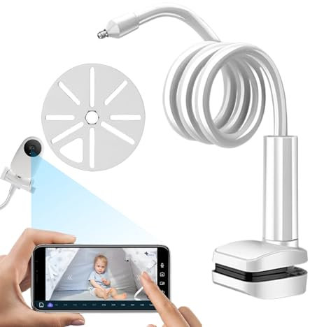 Uhngw Babyphone Halterung - Kamerahalterung Für Babyüberwachung | Flexibler Klemmhalter Mit Langem Arm Für Kinderzimmer Und Möbel