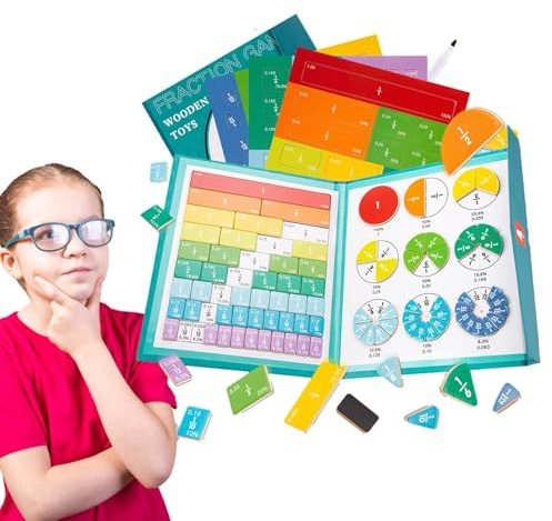 Math Fractional Set - Magnetic Learning Plates, Learning Tools with Computational Puzzles | Classroom Manipulations, Elementary Students, Kids, Geometry, Numbers, Teacher Resources