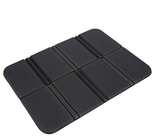 VGEBY Folding Portable Small Cushion, Folding Mat Foam Camping Mat Seat Waterproof Chair Mat Outdoor Picnic Mat Garden Beach Mat (Color : Black)